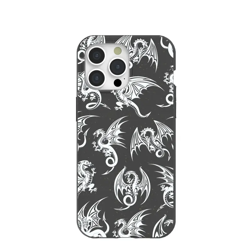 Black Mythical Dragons iPhone 15 Pro Max Case