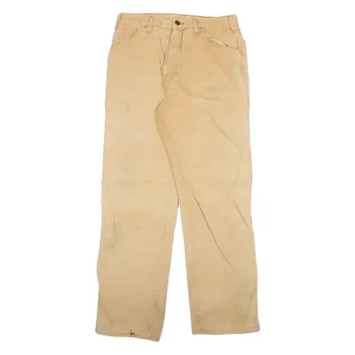 DICKIES Carpenter Mens Trousers Beige Relaxed Straight W32 L32