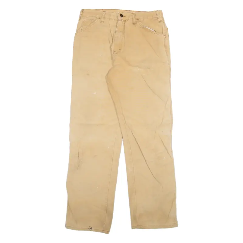 DICKIES Carpenter Mens Trousers Beige Relaxed Straight W32 L32