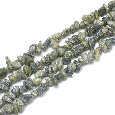Natural Serpentine/Green Lace Stone Beads Strands
