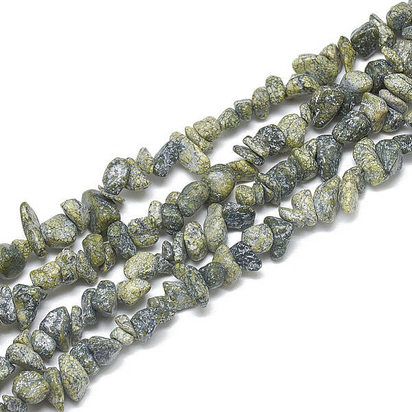 Natural Serpentine/Green Lace Stone Beads Strands