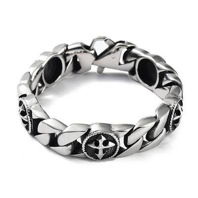 304 Stainless Steel Cuban Link Chains Bracelets for Men & Women