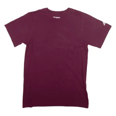 ADIDAS T-Shirt Maroon Short Sleeve Womens S