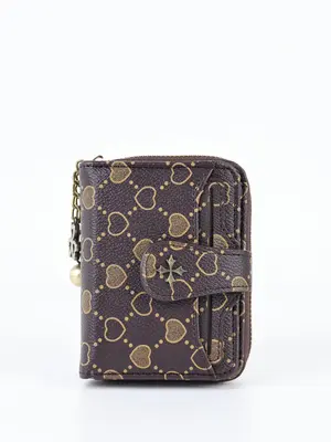 Women's Elegant Solid Color Luxury Short Purses, Fashionable Pu Leather Card Holder, Casual Trendy Versatile Minimalist All-...