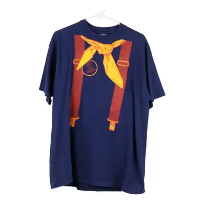 Igor Jazz Cowboys Hanes T-Shirt - Large Blue Cotton