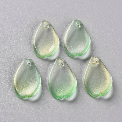 Transparent Spray Painted Glass Pendants