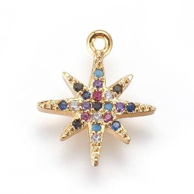 Brass Cubic Zirconia Charms