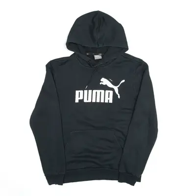 PUMA Sports Black Pullover Hoodie Mens S