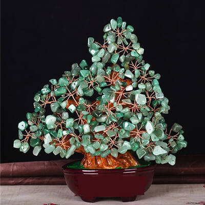 Natural Green Aventurine Tree Ornaments