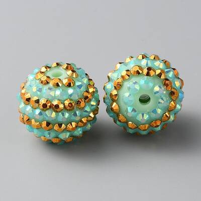 Resin Rhinestone Beads