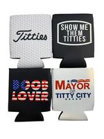 I Love Titties Bundle Can sleeve Set Of 4 beer can holder sleeve boating Coolie Drinkware Beverage Mug Tumbler Portable Bottl...
