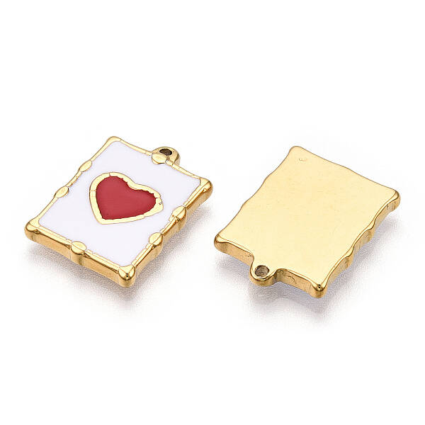 PVD Vacuum Plating 201 Stainless Steel Enamel Pendants
