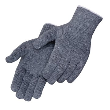 300 Custom Gray Cotton Polyester Blend Work Gloves - Elastic & ...