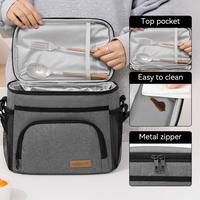 Insulated Lunch Bag for Women Men Reusable Lunch Box for Office Picnic Hiking Beach Leakproof Cooler Tote Bag Organizer with ...
