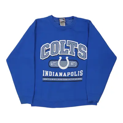 Indianapolis Colts Pro Player NFL Sweatshirt - Medium Blue Cotton Blend