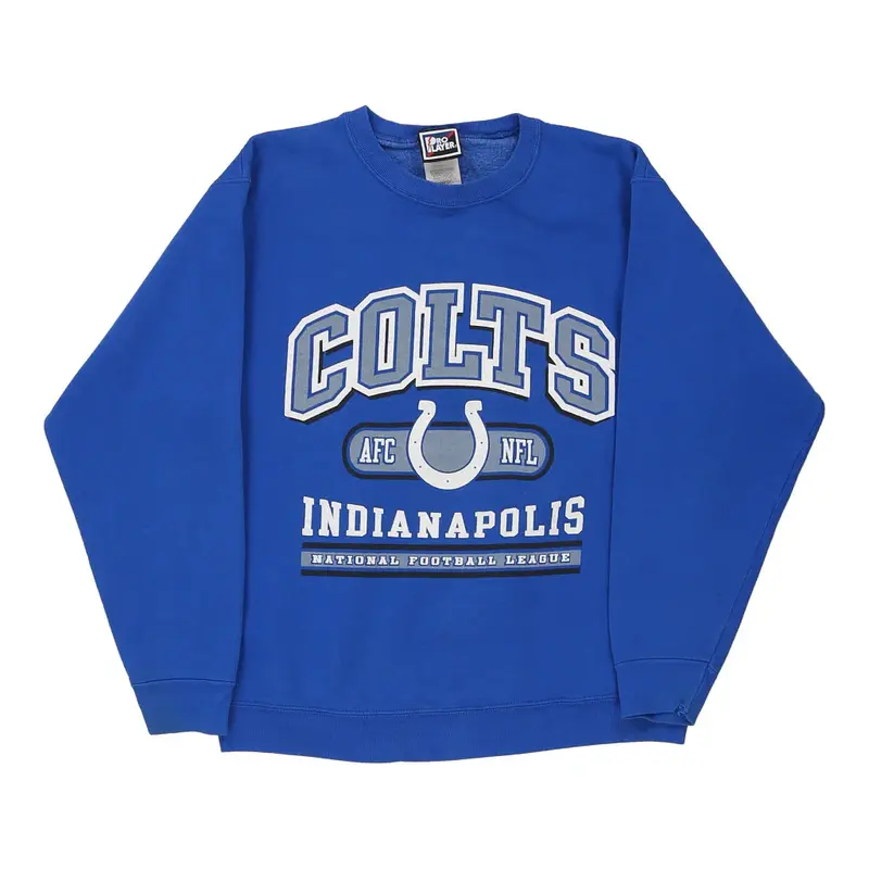 Indianapolis Colts Pro Player NFL Sweatshirt - Medium Blue Cotton Blend