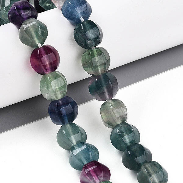 Natural Colorful Fluorite Beads Strands