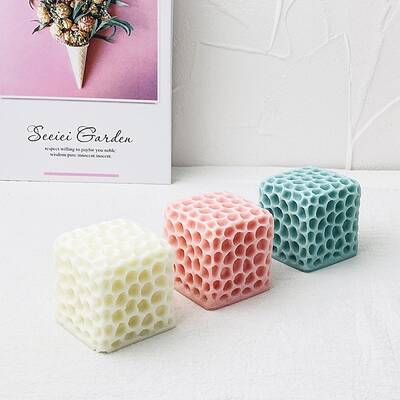 Honeycomb Cube Candle Food Grade Silicone Molds