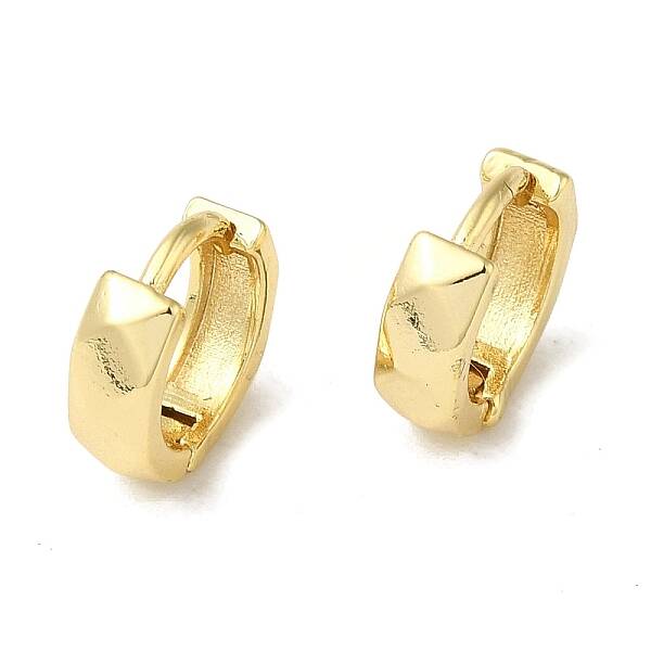 Brass Huggie Hoop Earrings for Women