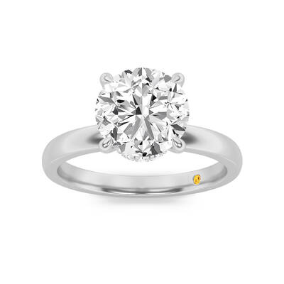 Laura Secret Halo Round Lab Grown Diamond Engagement Ring | 10K White Gold 1 5/8 CT. TW.