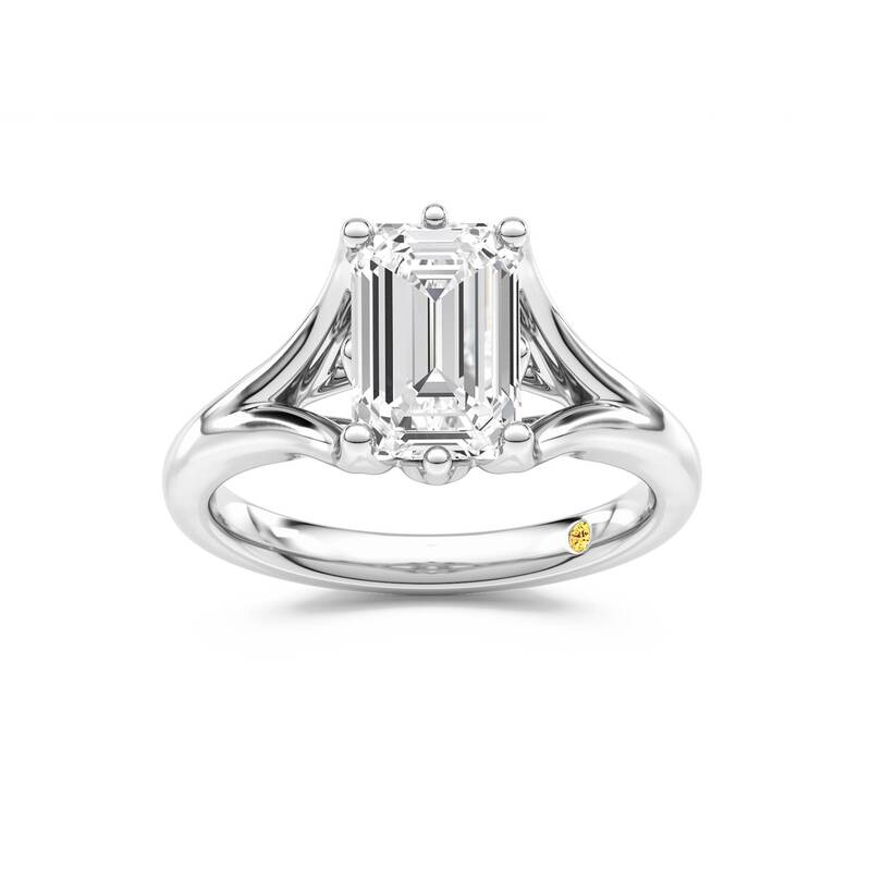 Rosie Emerald Cut Lab Grown Diamond Engagement Ring | 10K White Gold 1 1/2 CT. TW.