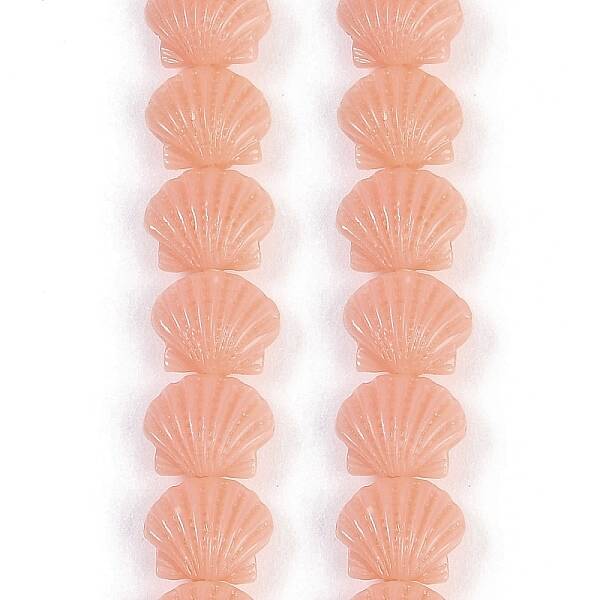 Synthetic Coral Dyed Carved Beads Strands
