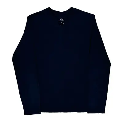 Armani Exchange Long Sleeve T-Shirt - Small Black Cotton