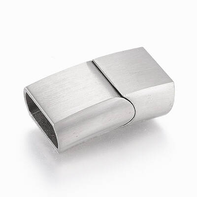 Tarnish Resistant 304 Stainless Steel Magnetic Clasps with Glue-in Ends
