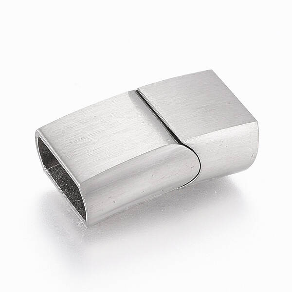 Tarnish Resistant 304 Stainless Steel Magnetic Clasps with Glue-in Ends
