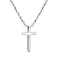 【Father's Day Gift】Stainless Steel Cross Necklace for Men and Women (Unisex), Mens Necklaces with 2.5mm Cross Chain for B...