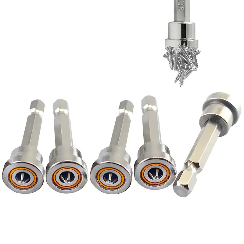 Teursa 5pcs Set Premium Magnetic Drywall Screw Setter - PH2 Bits for Plasterboard - Hex Shank Positioning Bit - Easy Drywall ...