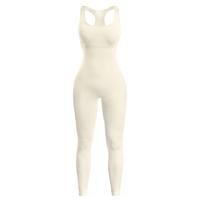 SeSe Code Women Jumpsuits with Tummy Control, Sleeveless Romper Workout Playsuit Yoga Jumpsuits