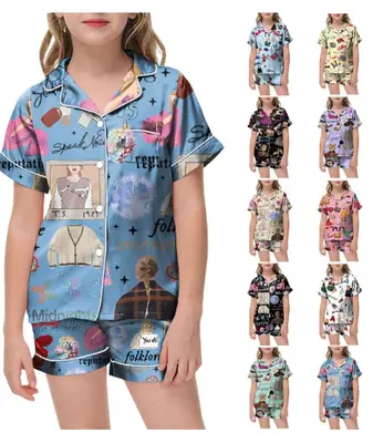 Moon Princess Sailor Guardians Wand Satin Pajama Set For Women Print Comfy Satin Sleepwear & Loungewear Pjs Printing Silky To...