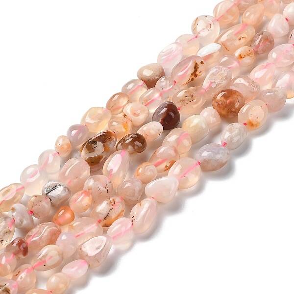 Natural Cherry Blossom Agate Beads Strands