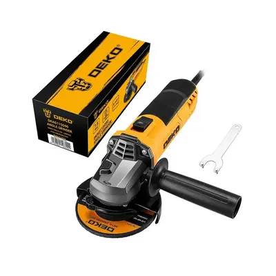 DEKO 110V Angle Grinder, 12,000 RPM, 7.5A, Ideal for Sanding, Grinding, Cutting, Professional Electric Tool. Portable Handle ...