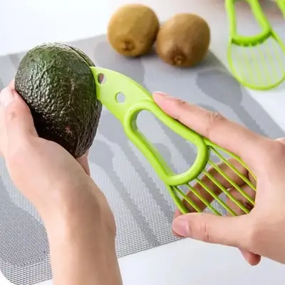Creative Design 3 in 1 Avocado Slicer, 1 Count Multifunctional Manual Avocado Cutter, Fruit Cutting Tool for Kitchen, Kitchen...