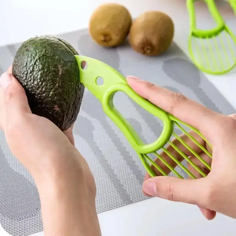 Creative Design 3 in 1 Avocado Slicer, 1 Count Multifunctional Manual Avocado Cutter, Fruit Cutting Tool for Kitchen, Kitchen...