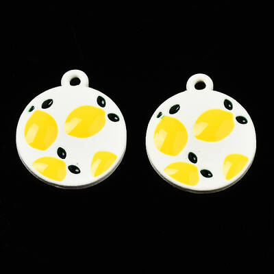 Spray Painted Alloy Pendants