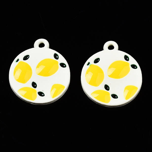 Spray Painted Alloy Pendants