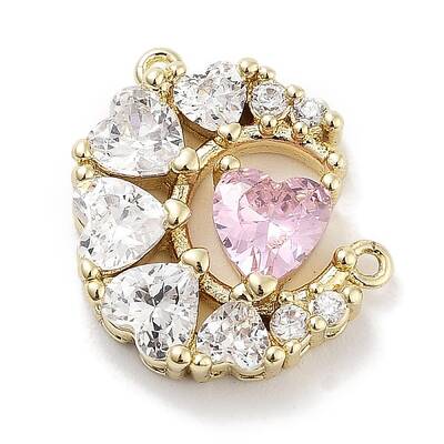 Brass Micro Pave Cubic Zirconia Pendants