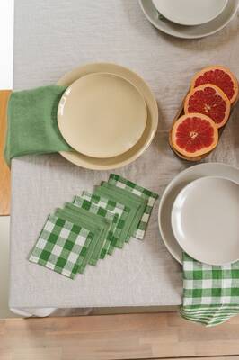 Linen coasters set of 2 | Size: 11x11 cm / 4x4” | Color: Mustard