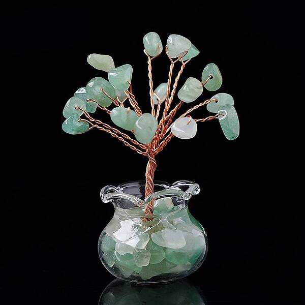 Natural Green Aventurine Chips Tree Decorations