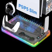 US warehouse Charging Base Cooling Bracket for Dual PS5 Controller, Summer Fall Gift, Gaming Controller Vertical Stand Coolin...