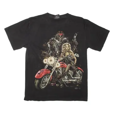 ROCK MANG Motorbike Mens T-Shirt Black M