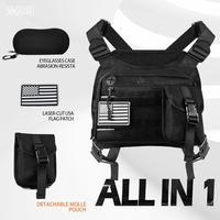 Sports Chest Bag for Men – Running Vest with Detachable Molle Pouch, Chest Pack for Men with Extra Storage, Chest Rig Bag f...