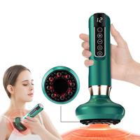 Electric Cupping Massager, LED Light Heating Vacuum Suction Gua Sha Tool, Portable Muscle Massagers, Body Shaping Massage Too...