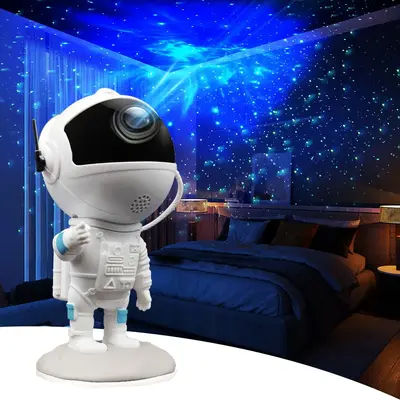 Astronaut Design Galaxy Projector, USB Powered Starry Sky Projector, Projector with 8 Colors LED Nebula, Night Light Projecto...