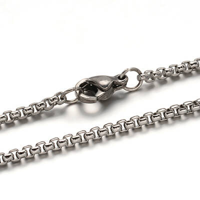 Tarnish Resistant 304 Stainless Steel Box Chain Necklaces