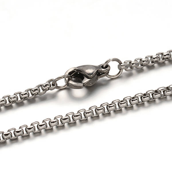 Tarnish Resistant 304 Stainless Steel Box Chain Necklaces
