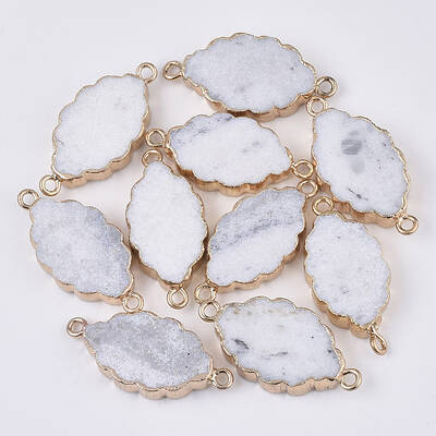 Natural White Jade Links connectors